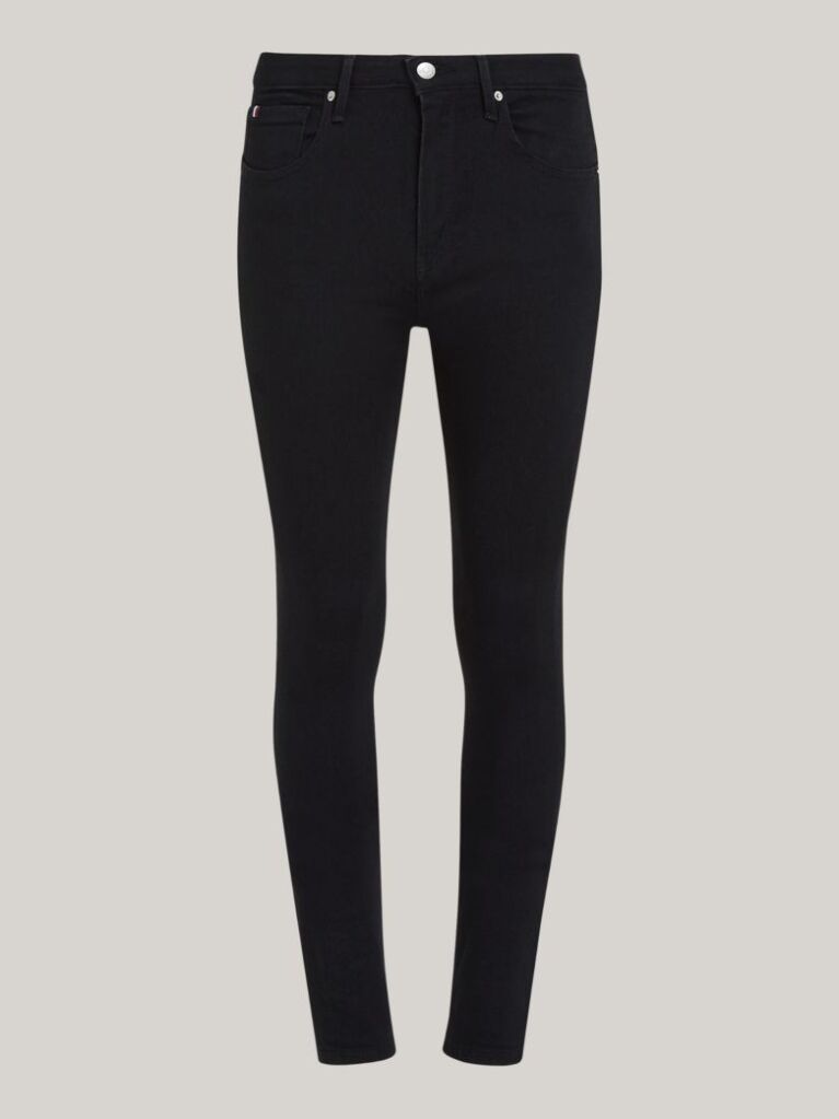 Negru Jeans Skinny Cu Talie Medie  Femei