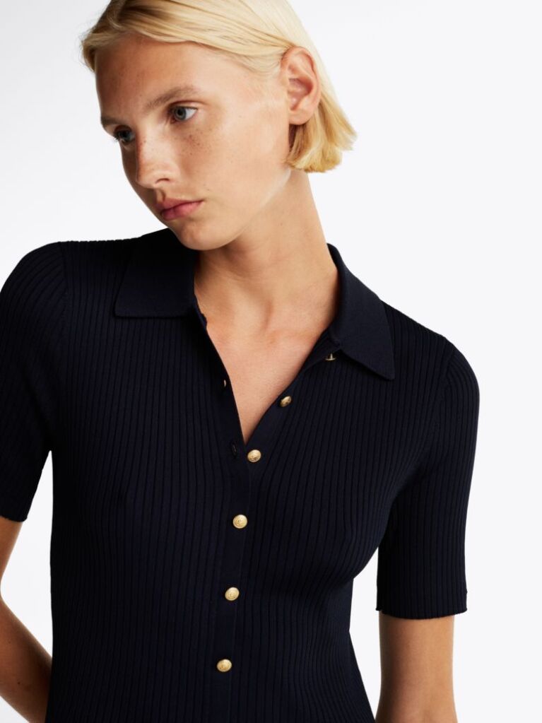 Multi Rochie Polo Mini Cu Nasturi  Femei