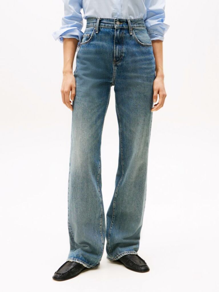 Blue Blugi Bootcut Relaxati Talie Inalta  Femei
