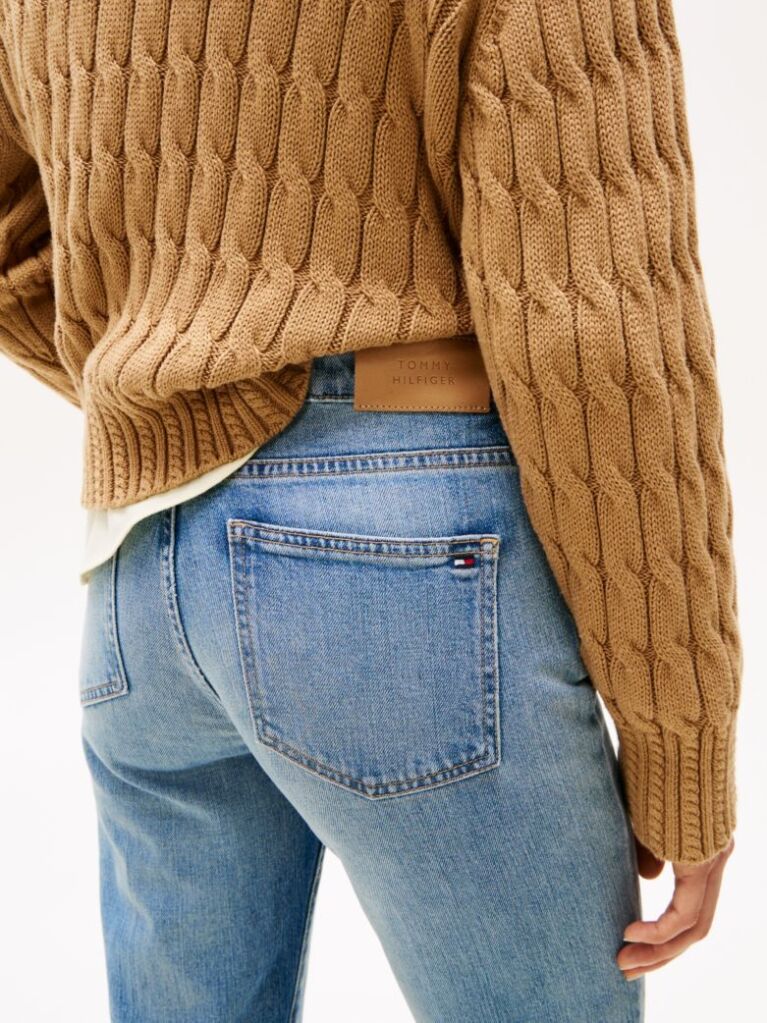 Blue Jeansi Bootcut Talie Medie Decolorati  Femei