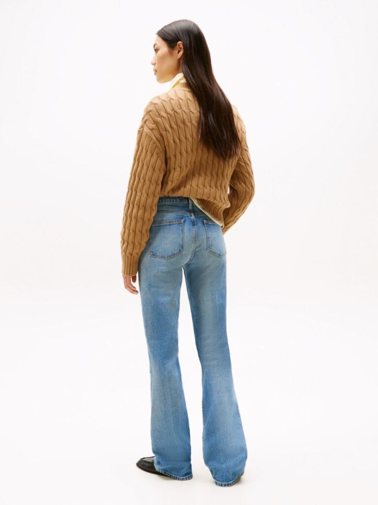 Blue Jeansi Bootcut Talie Medie Decolorati  Femei