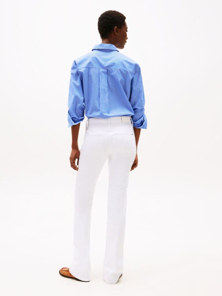 Alb Jeans Bootcut Alb Cu Talie Medie  Femei