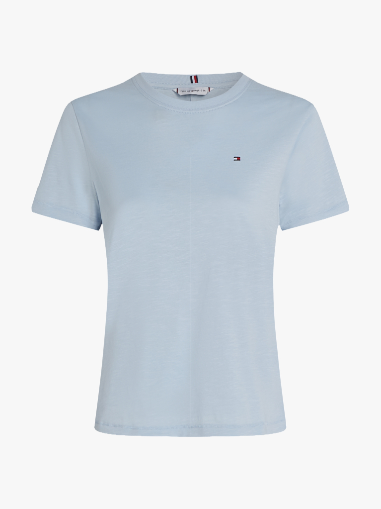 Blue Tricou Cu Croiala Regular  Femei