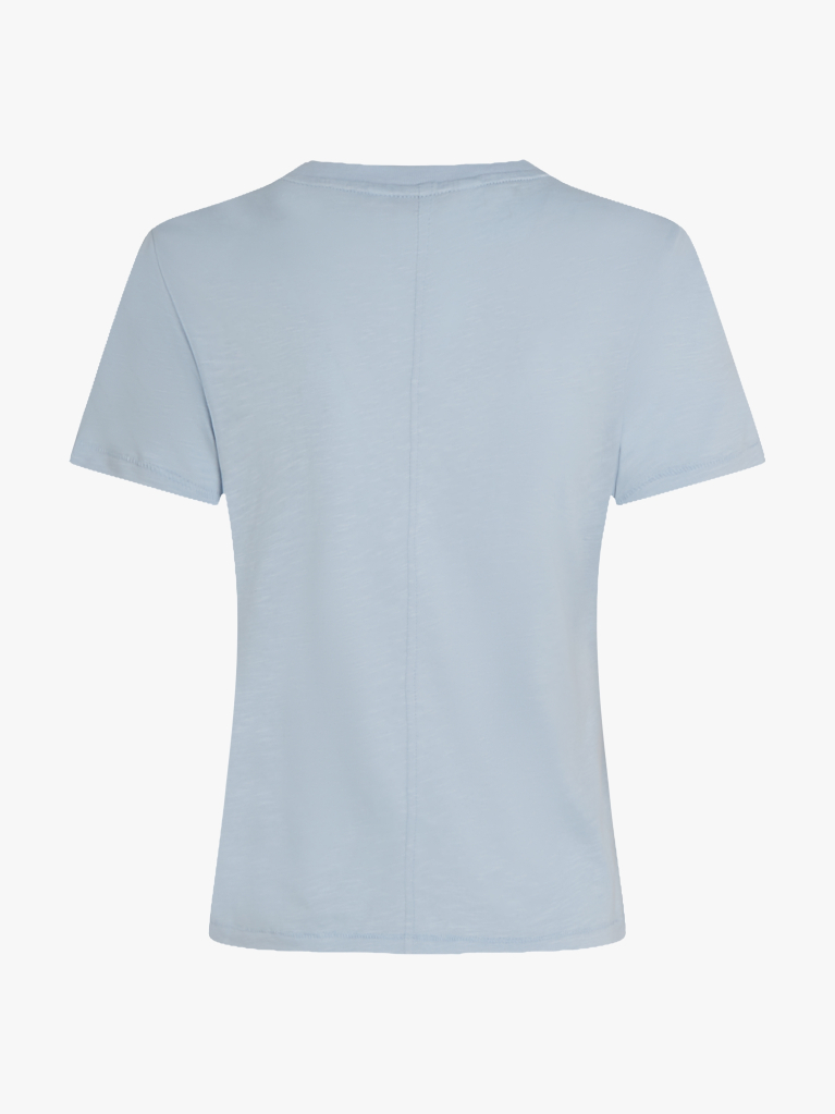 Blue Tricou Cu Croiala Regular  Femei