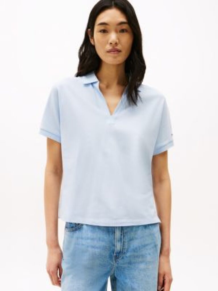Blue Relaxed Polo Shirt  Women
