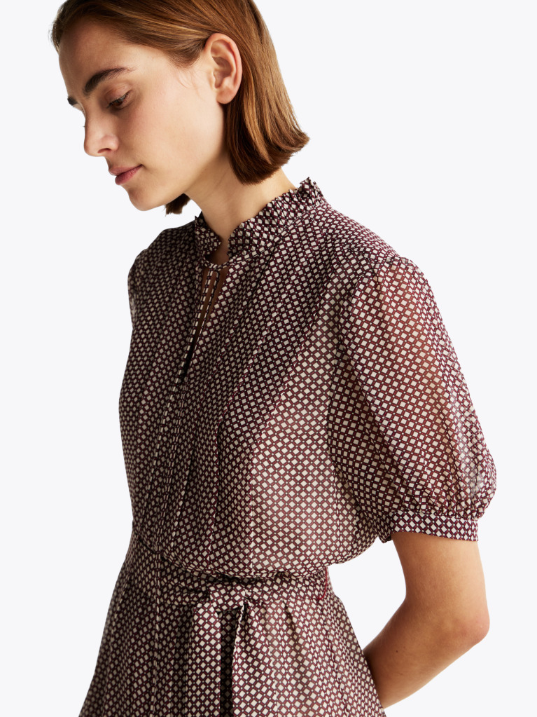 Multi Rochie Plisata Fit And Flare Cu Imprimeu  Femei