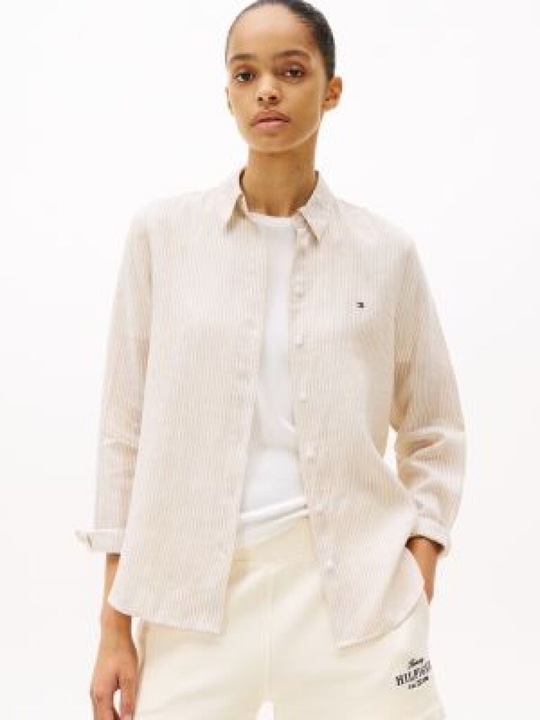 Multi Regular Fit Linen Shirt  Women