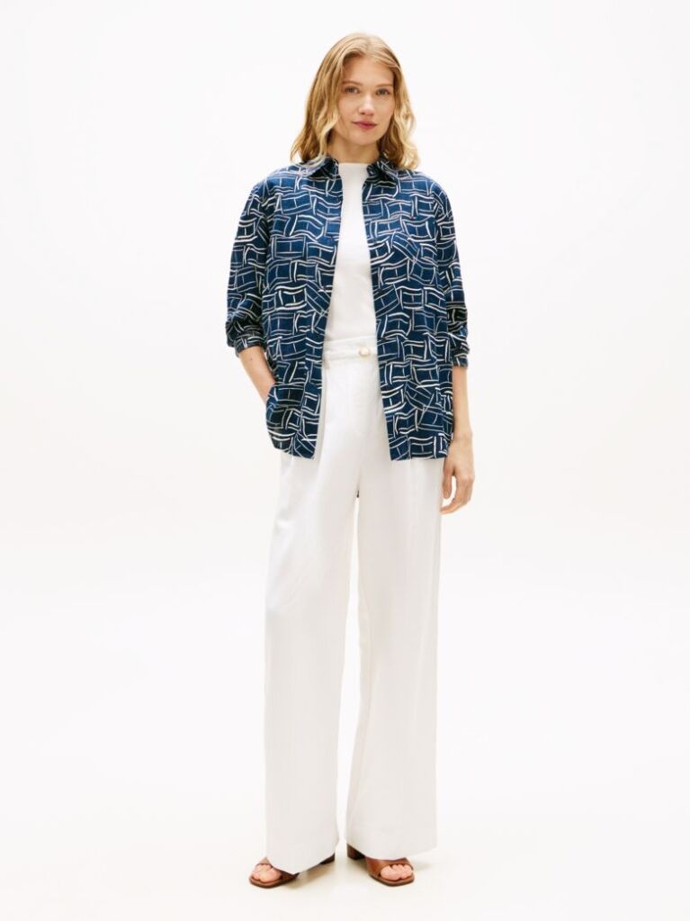 Multi Regular Fit Linen Shirt  Women