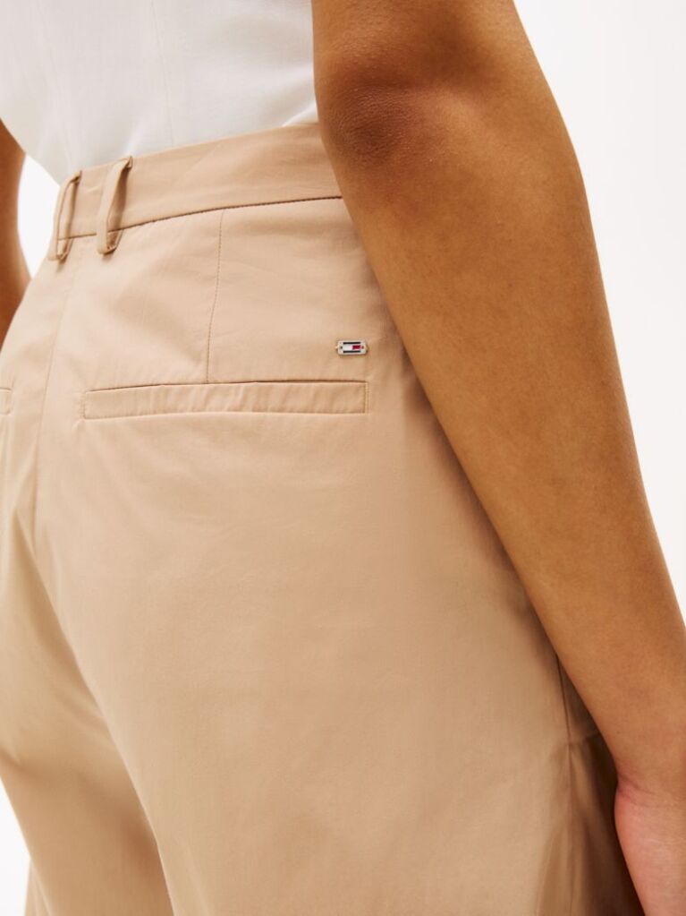 Beige Pleated Shorts  Women