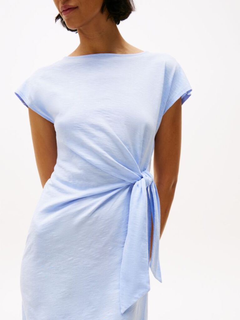 Blue Rochie Midi Mulata Cu Decolteu Barca  Femei