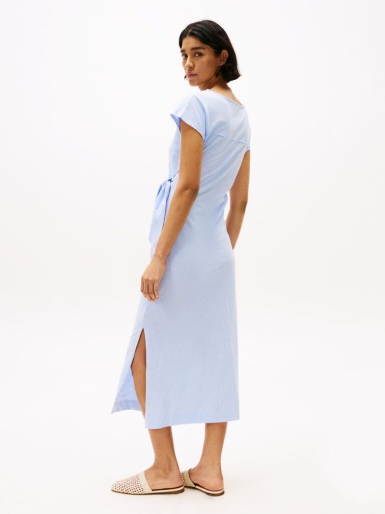 Blue Rochie Midi Mulata Cu Decolteu Barca  Femei