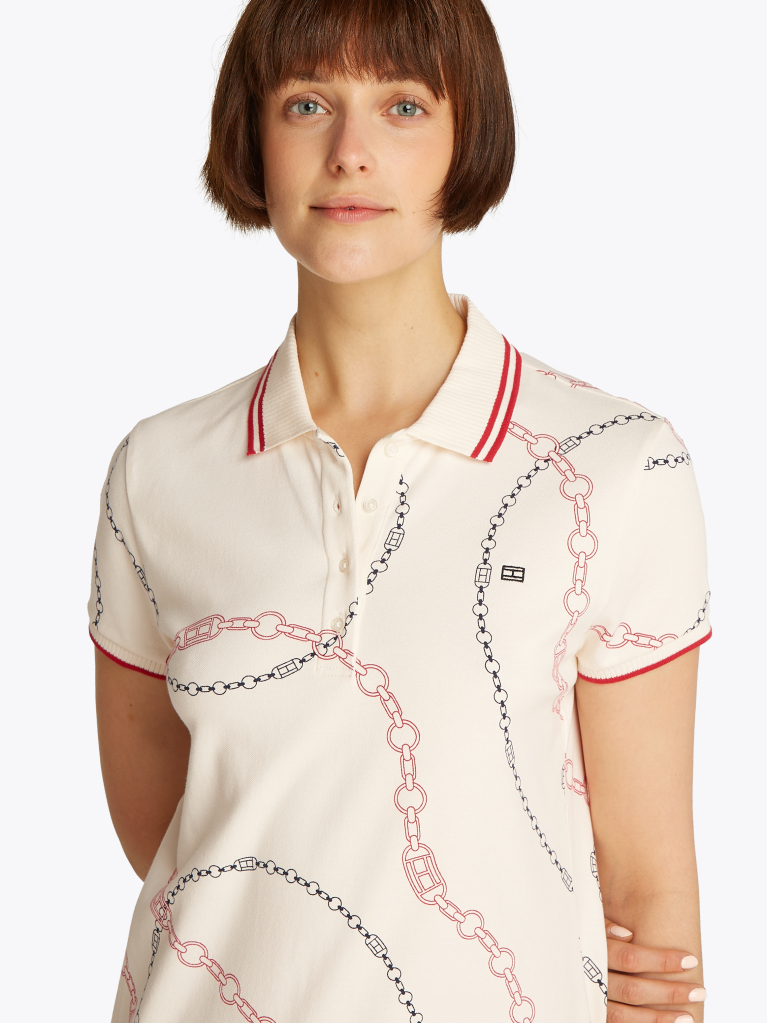 Multi Tipped Collar Mini Polo Dress  Women