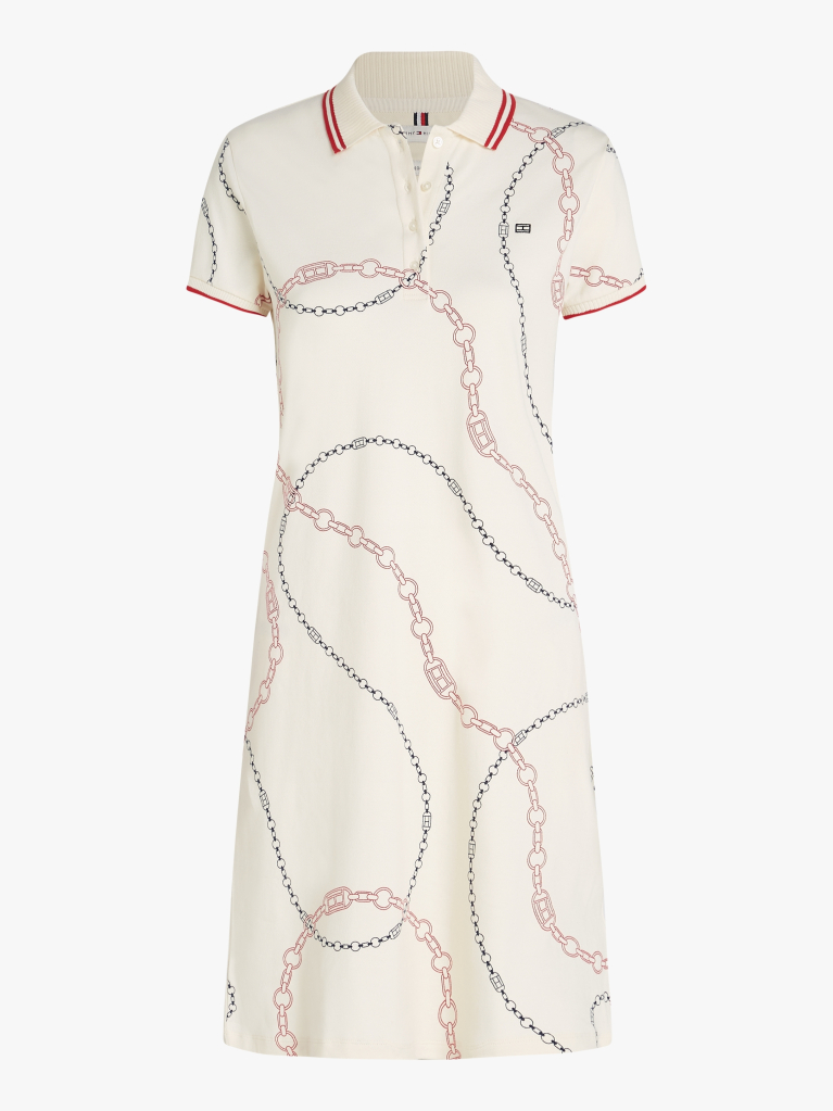 Multi Tipped Collar Mini Polo Dress  Women