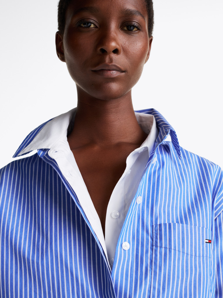 Multi Oversized Fit Poplin Shirt  Women
