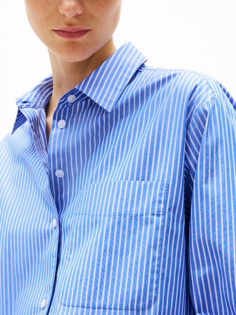 Multi Oversized Fit Poplin Shirt  Women