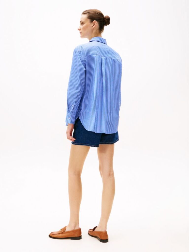 Multi Oversized Fit Poplin Shirt  Women