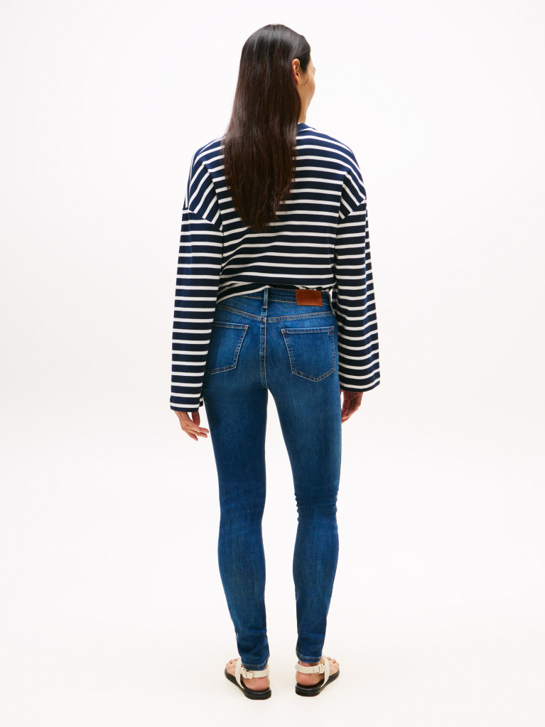 Blue High Rise Wide Leg Jeans  Women