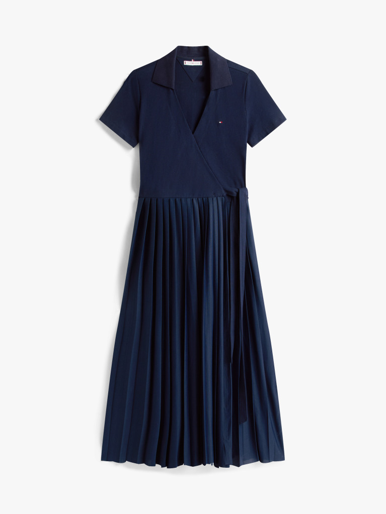 Blue 1985 Midi Wrap Polo Dress  Women