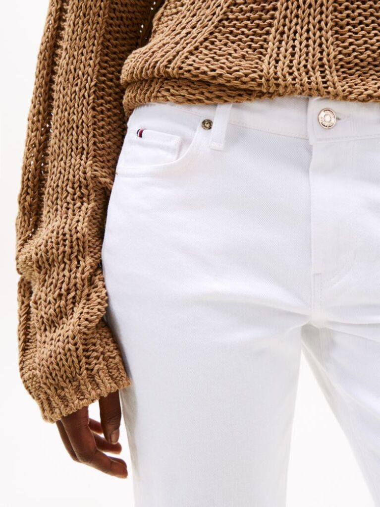 White White Mid Rise Straight Leg Jeans  Women