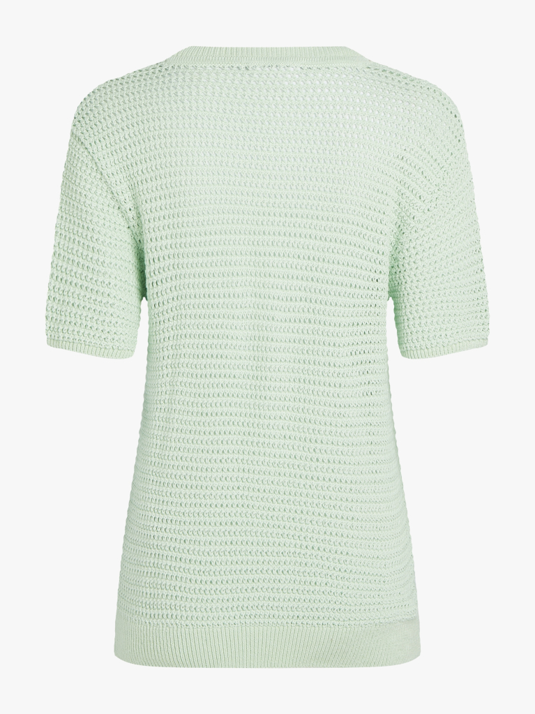 Green Pointelle Crochet Jumper  Women