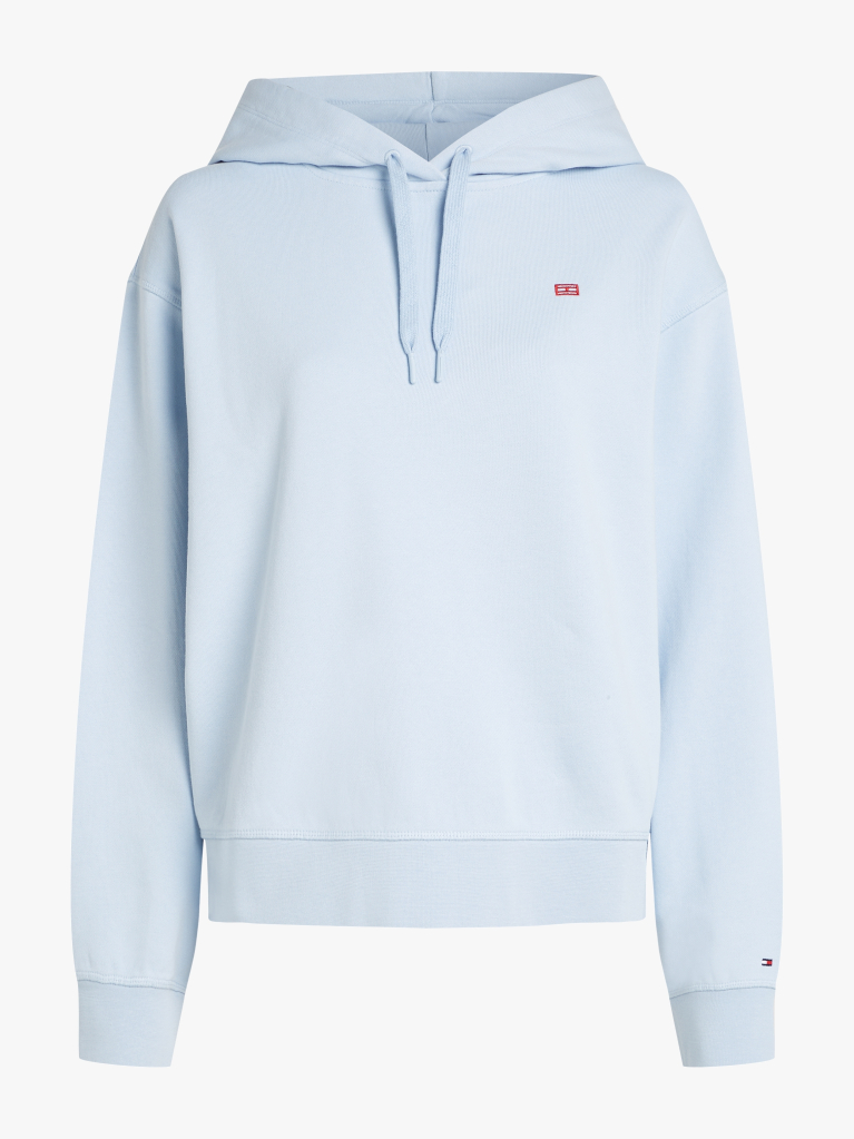 Blue Contrast Hilfiger Flag Embroidery Hoody  Women