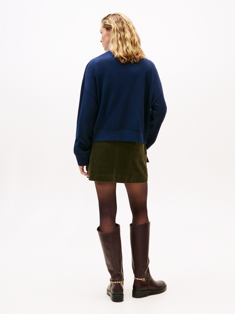 Blue Hanorac TH Script Pique  Femei