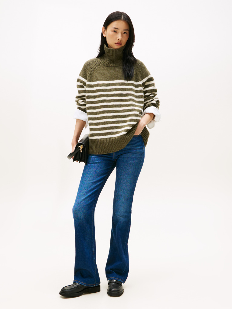 Blue 70s Blugi Cu Talie Inalta Wide Leg  Femei