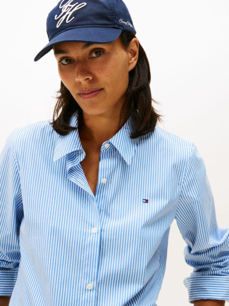 Blue Regular Fit Poplin Shirt  Women