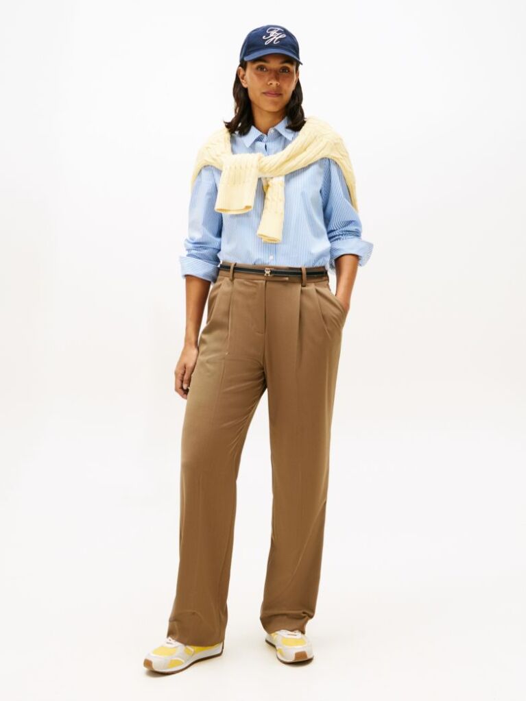 Blue Regular Fit Poplin Shirt  Women