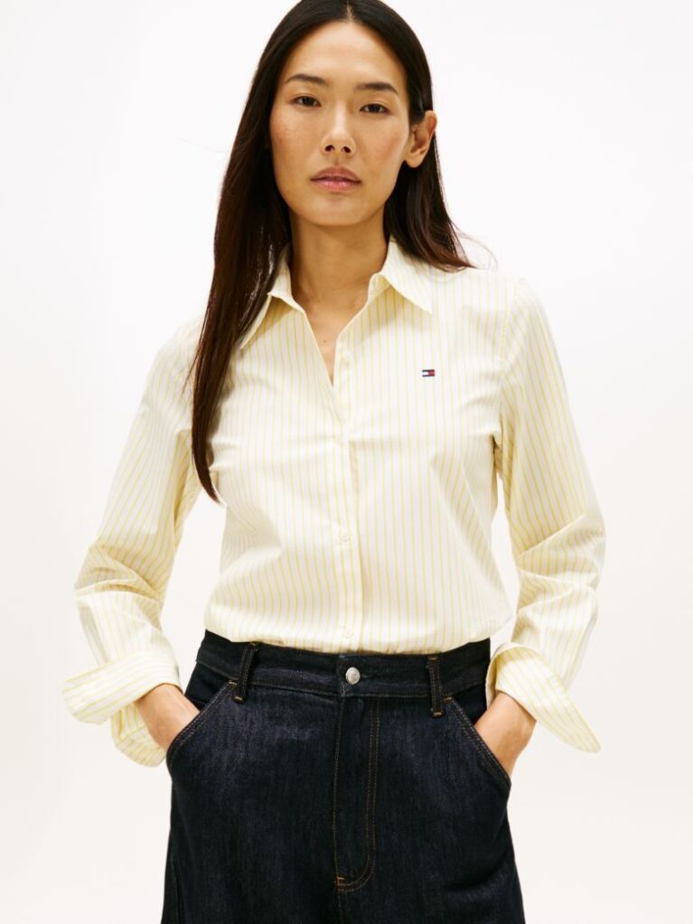 Galben Camasa Poplin Regular Fit  Femei