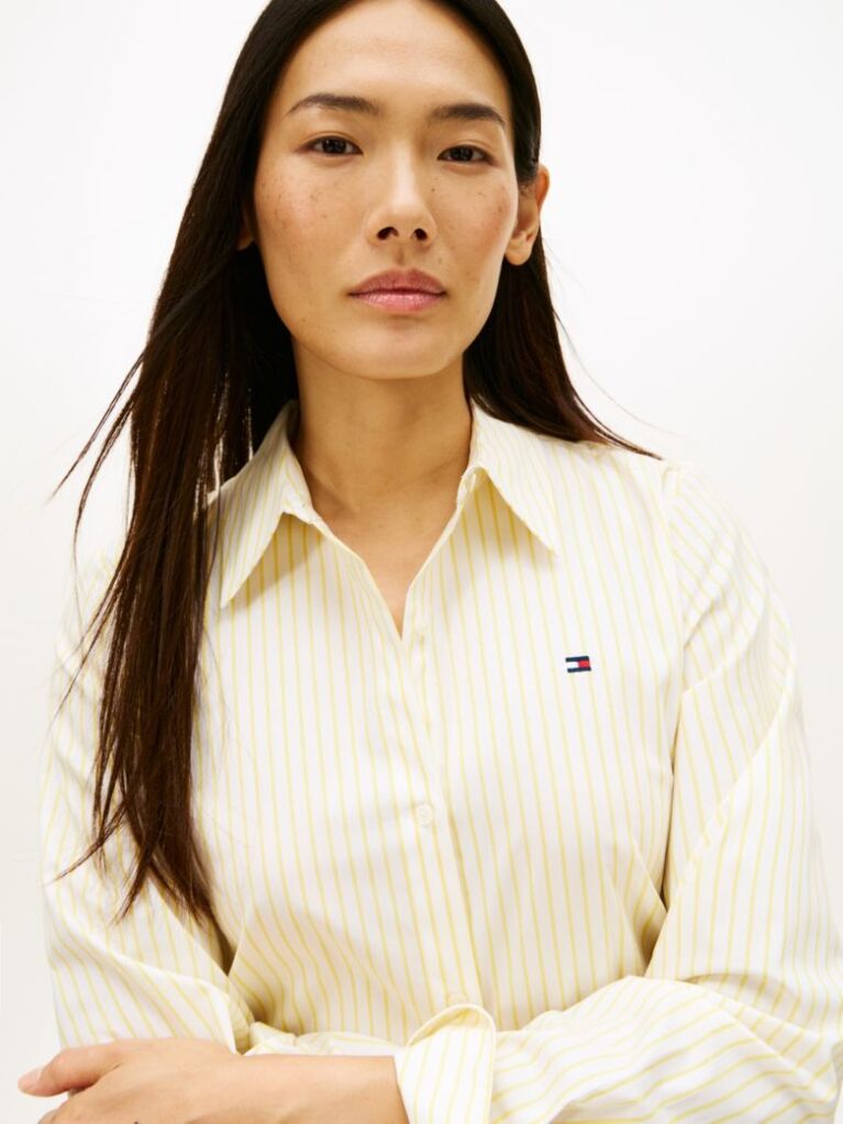 Galben Camasa Poplin Regular Fit  Femei