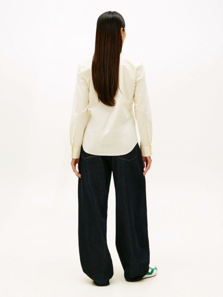 Galben Camasa Poplin Regular Fit  Femei