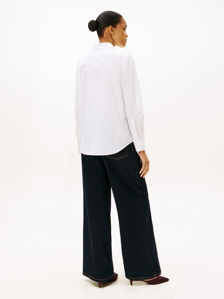 Alb Camasa Poplin Regular Fit  Femei