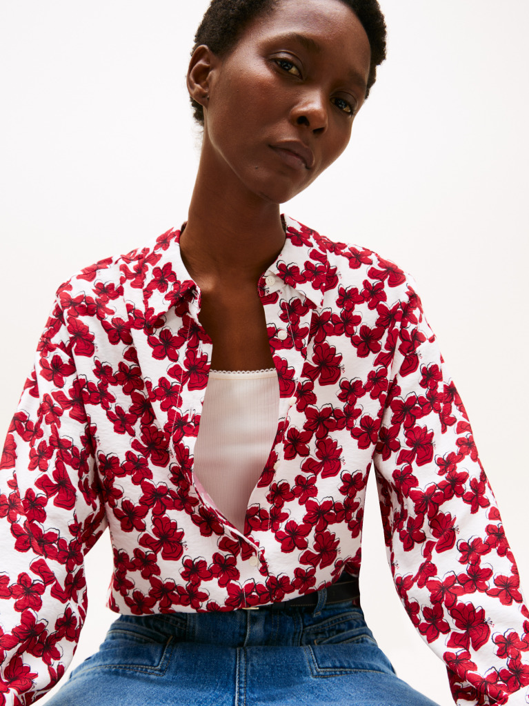 Multi Relaxed Fit Textured Shirt  Women