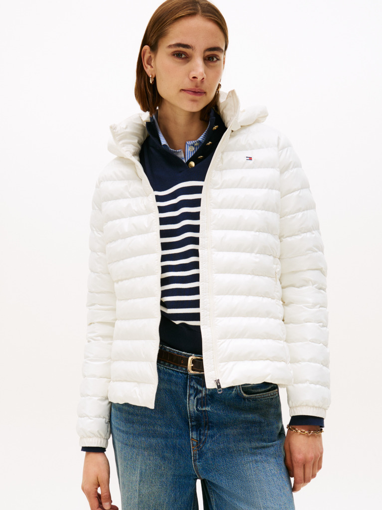 Beige Water Repellent Padded Packable Slim Jacket  Women