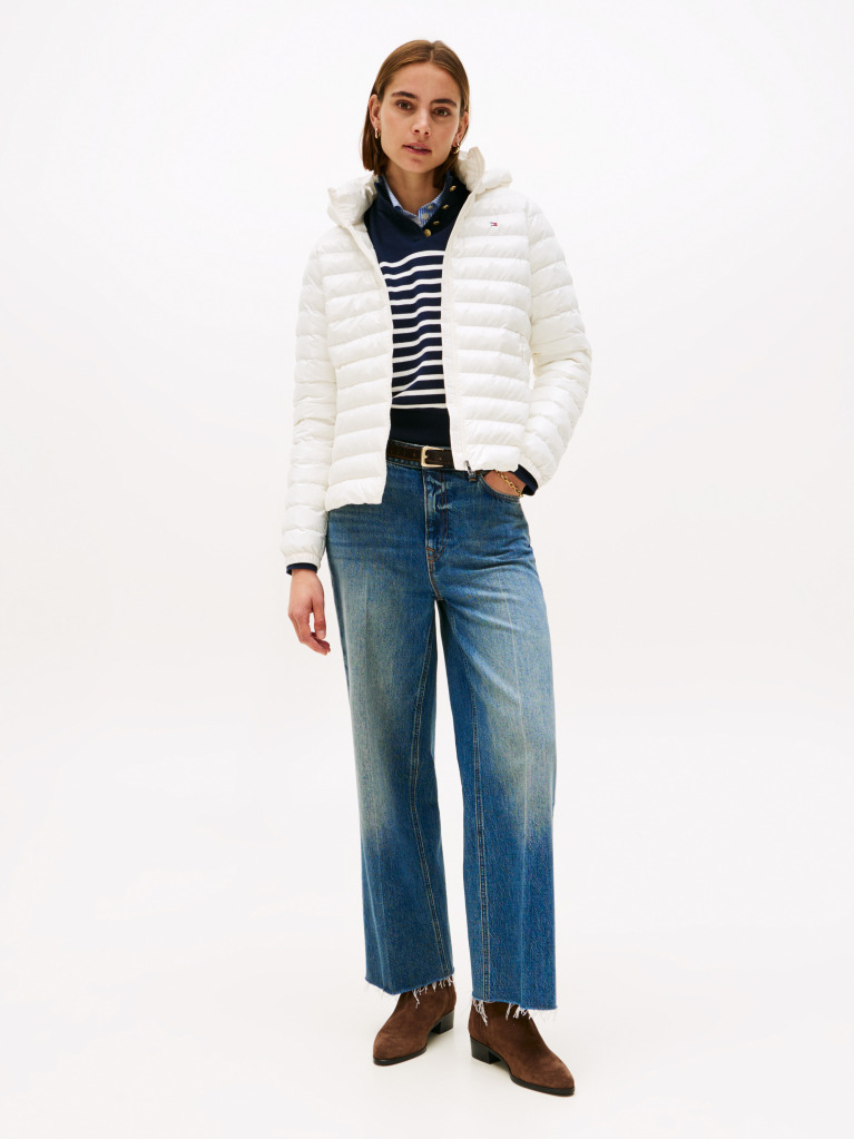 Beige Water Repellent Padded Packable Slim Jacket  Women