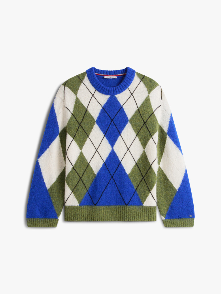Multi Argyle Alpaca Blend Oversized Jumper  Women