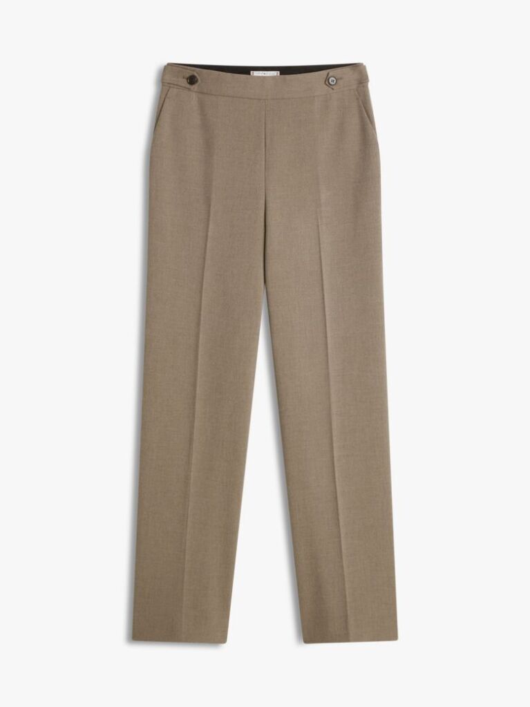 Maro Pantaloni Cu Croiala Drepa Si Cusatura Presata  Femei