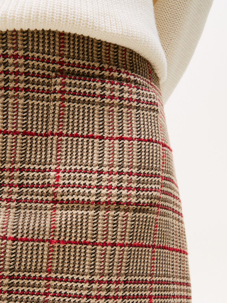 Multi Fusta Check Tweed Mini  Femei