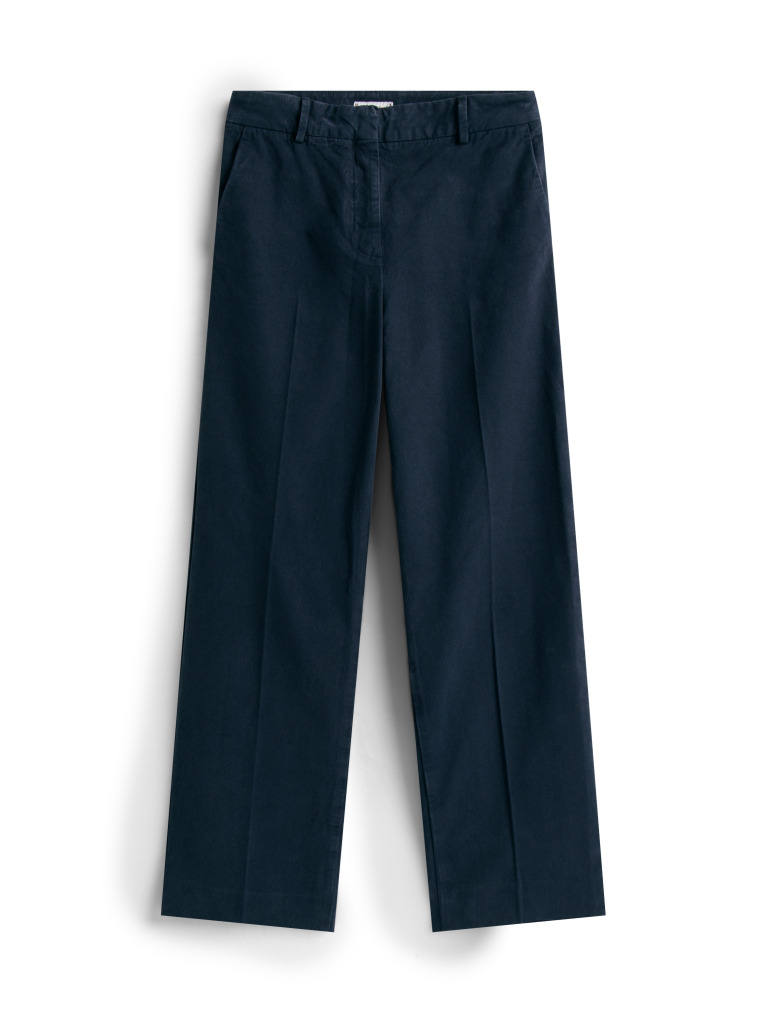 Blue Pantaloni Drepti Relaxati  Femei