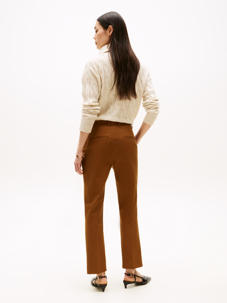 Maro Pantaloni Slim Din Gabardina  Femei