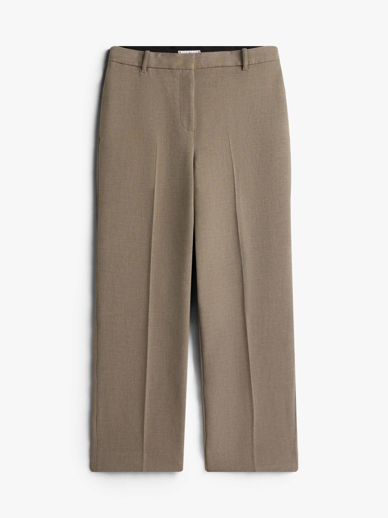 Brown Relaxed Straight Leg Trousers  Women