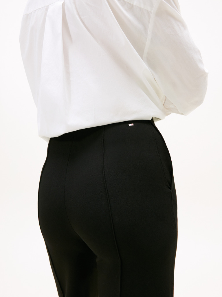 Black Relaxed Wide Leg Trousers  Women