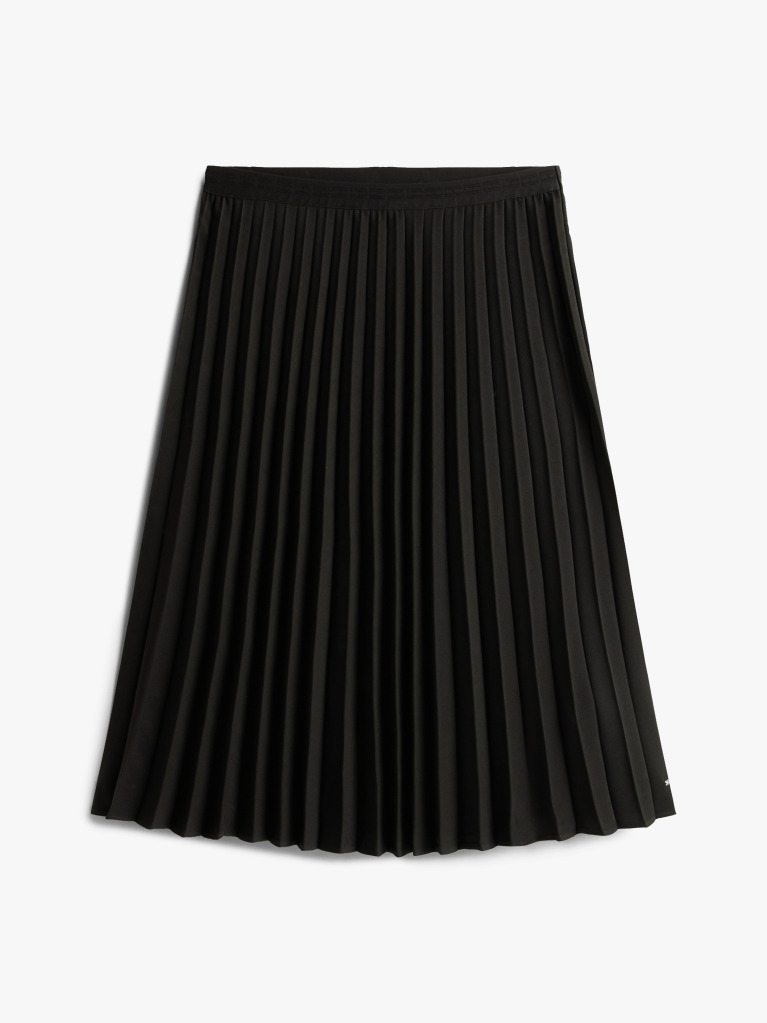 Negru Fusta Midi Plisata  Femei