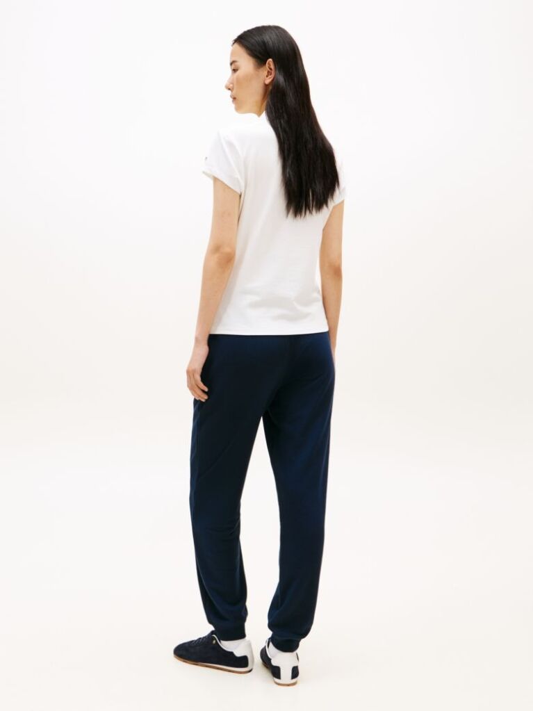 White 1985 Slim Fit Logo Embroidery Polo Shirt  Women