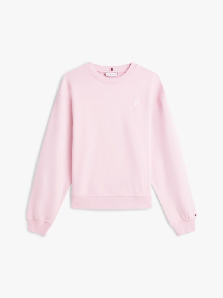 Roz Sweatshirt Terry Cu Broderie Logo  Femei