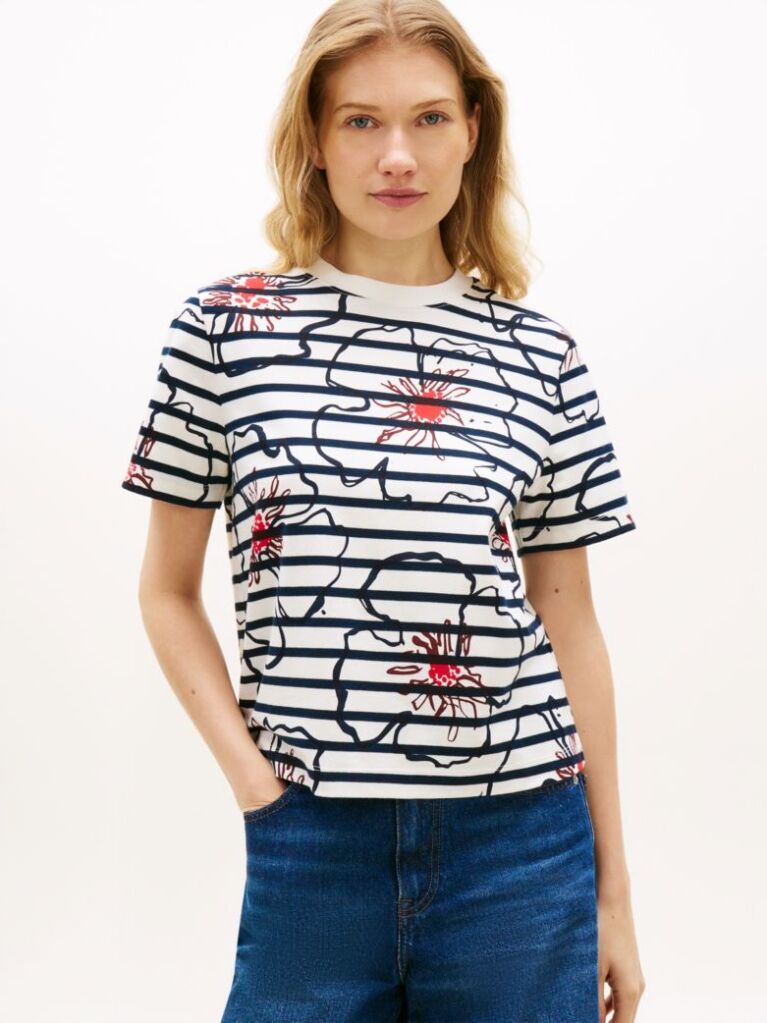 Multi Tricou Din Tricot Interlock Cu Imprimeu Floral  Femei