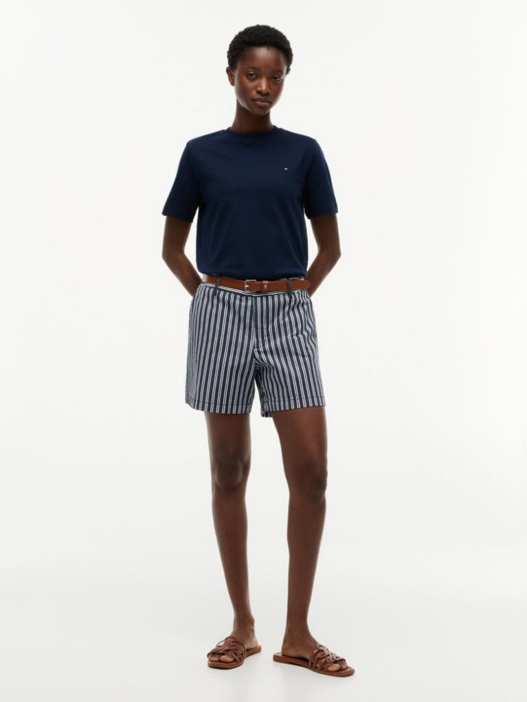 Blue Tricou Boxy Din Tricot Interlock  Femei