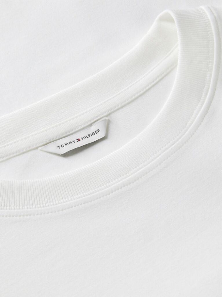 Alb Tricou Boxy Din Tricot Interlock  Femei
