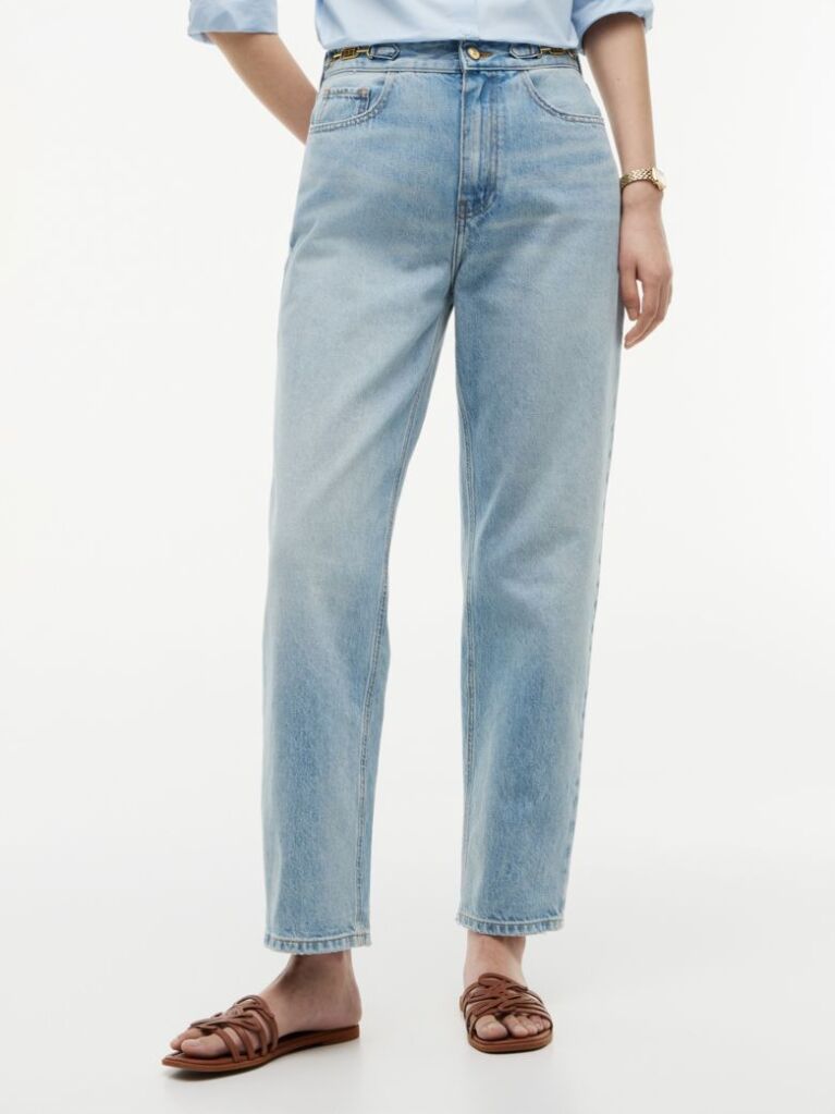 Blue Flag Horsebit Regular Tapered Ankle Jeans  Women
